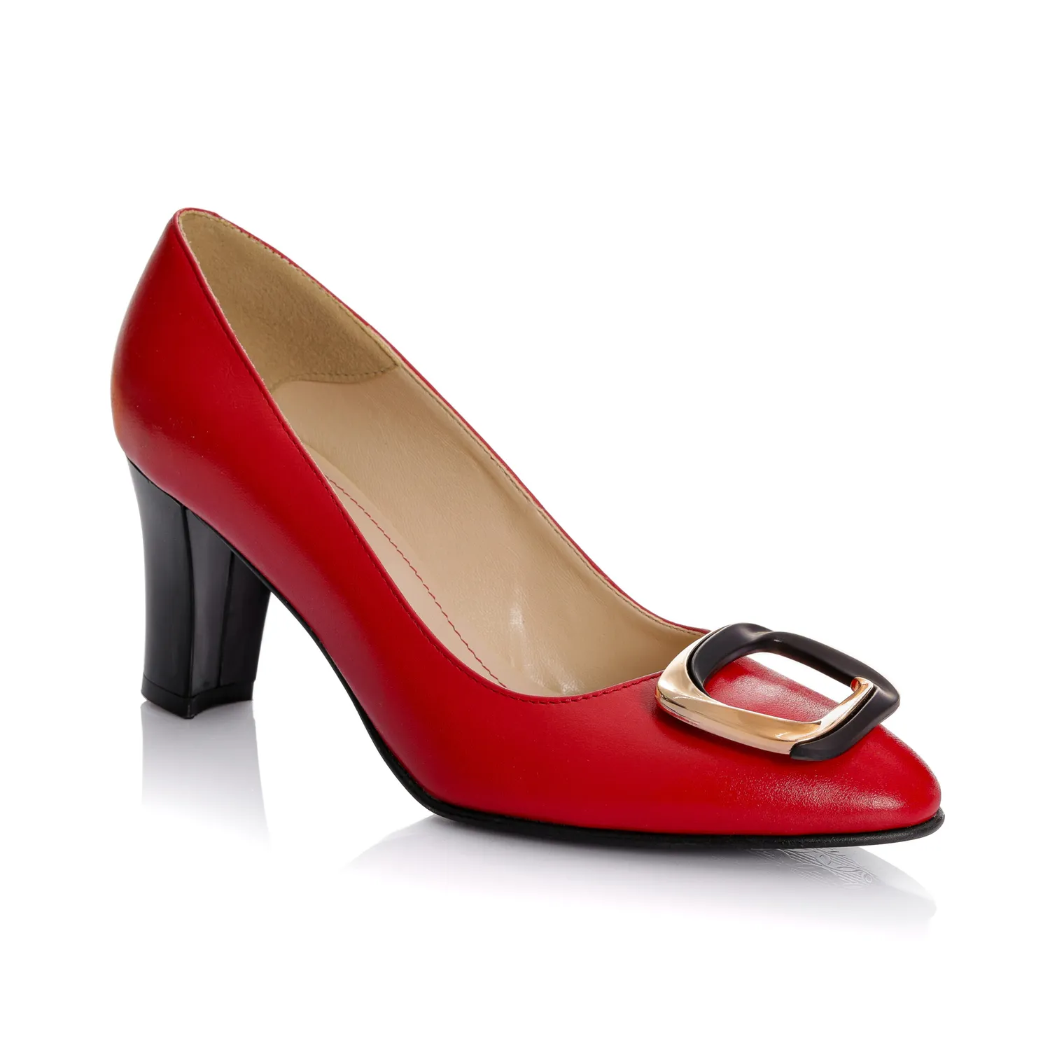 Catinca Shoes A50 RB pantofi dama rosu box piele naturala