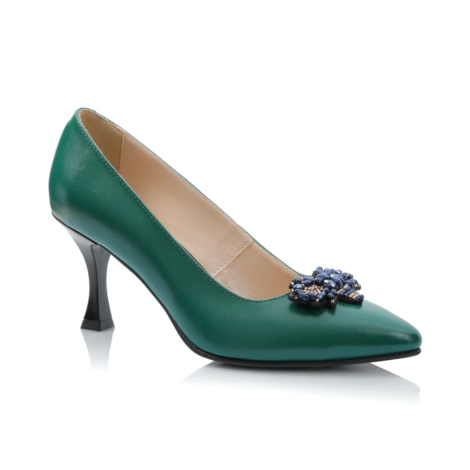 Catinca Shoes A63 VB pantofi dama piele verde box