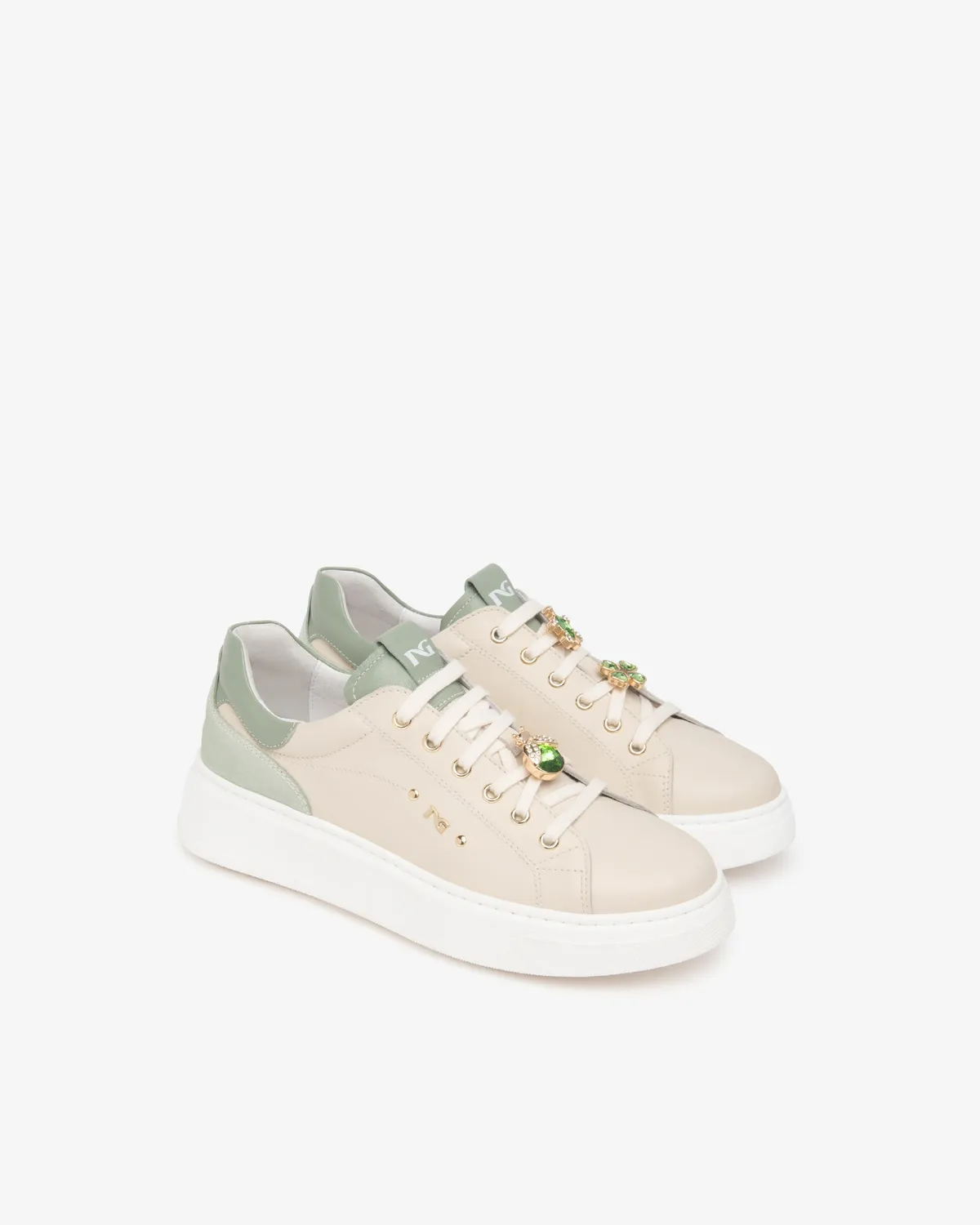 NeroGiardini sneakers dama piele camosc branț memory