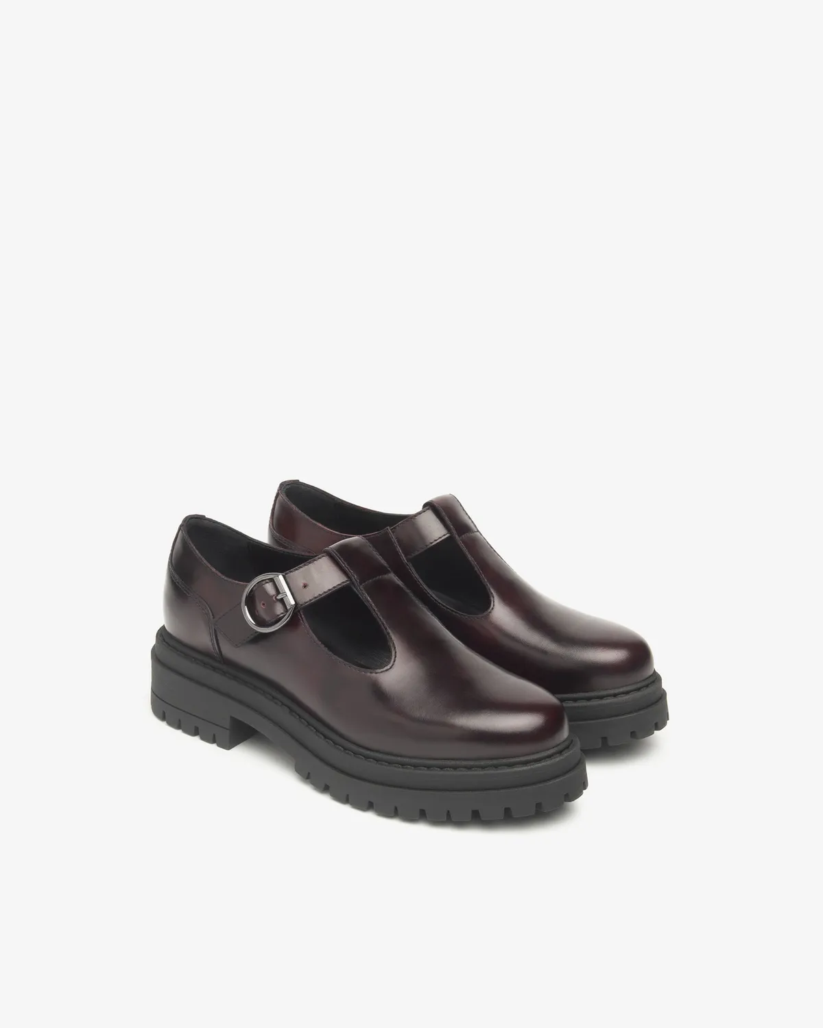 NeroGiardini Pantofi Mary Jane Bordo Toc 40mm