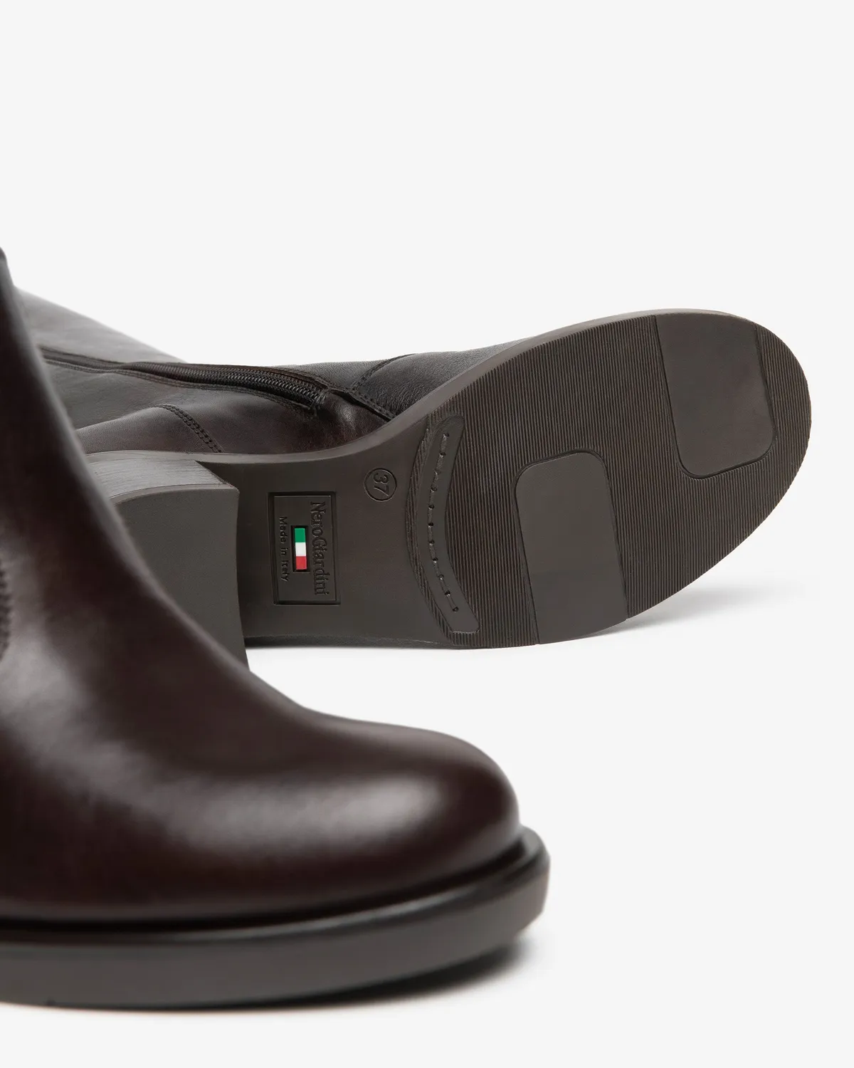 NeroGiardini cizme piele dama toc 65 mm catarama