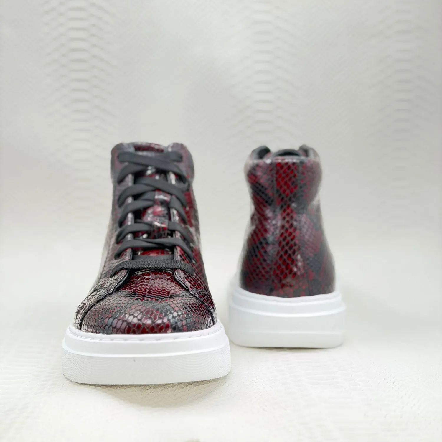 Lucas Shoes 855 A Snake ghete bărbați piele roșii