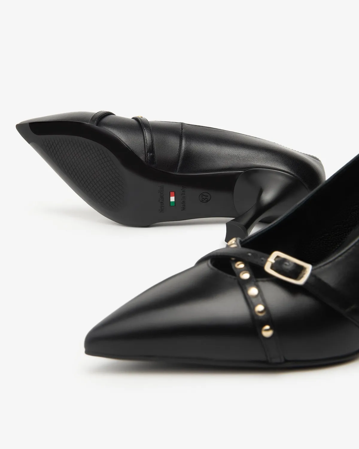 NeroGiardini pantofi dama piele toc 75mm elegant