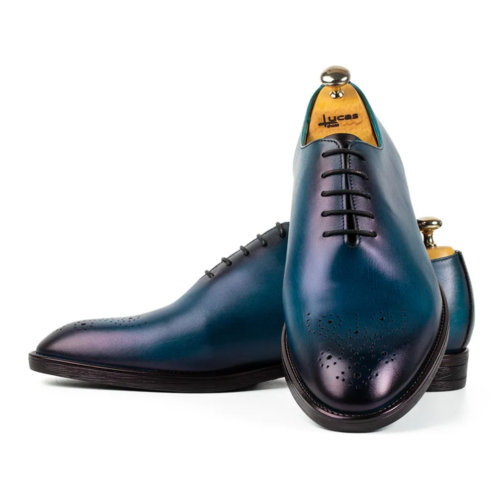 Lucas Shoes Elegant 900 pantofi turcoaz pictati
