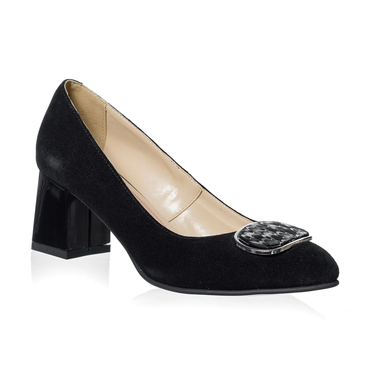 Catinca Shoes A39 NA3D pantofi negru antilopa piele