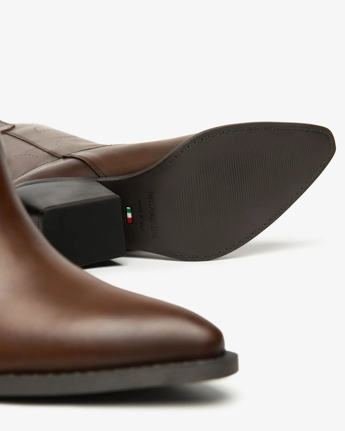 NeroGiardini cizme dama piele western toc 75 mm