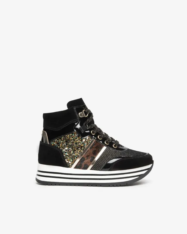 NeroGiardini sneakers piele intoarsa fete cu fermoar