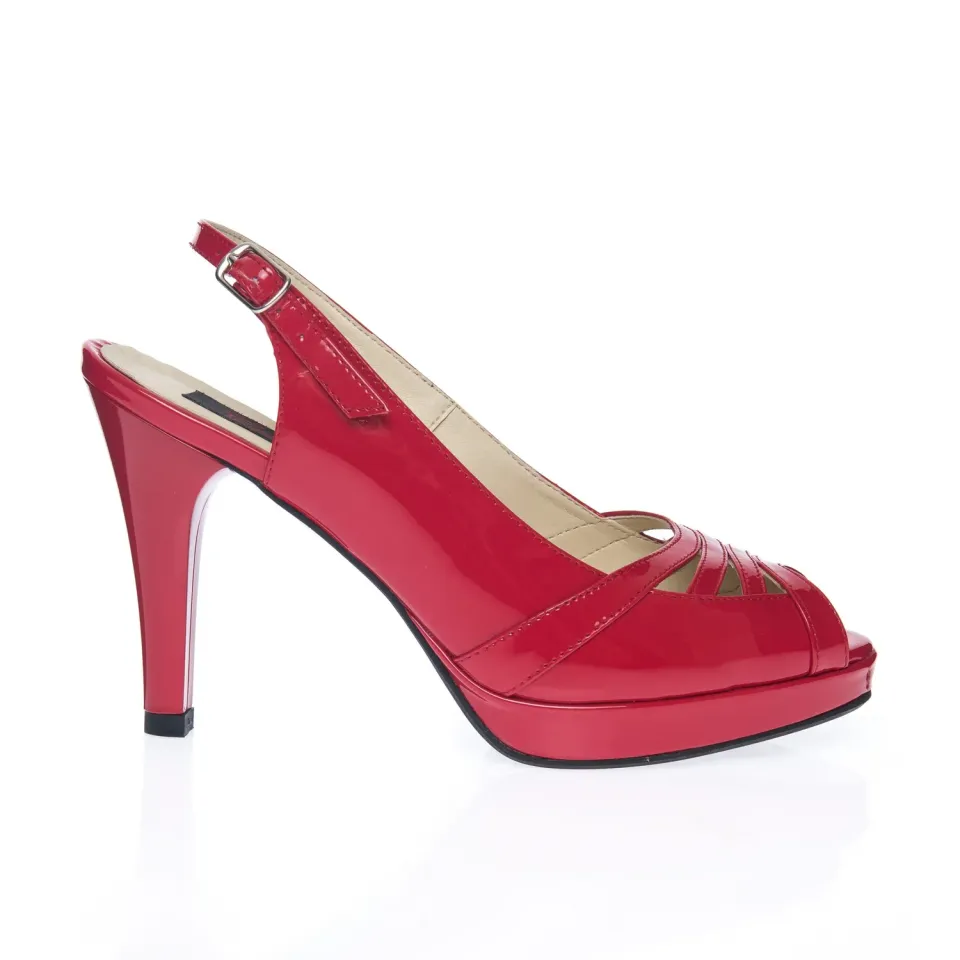 Catinca Shoes 025 RL sandale dama piele rosu lac