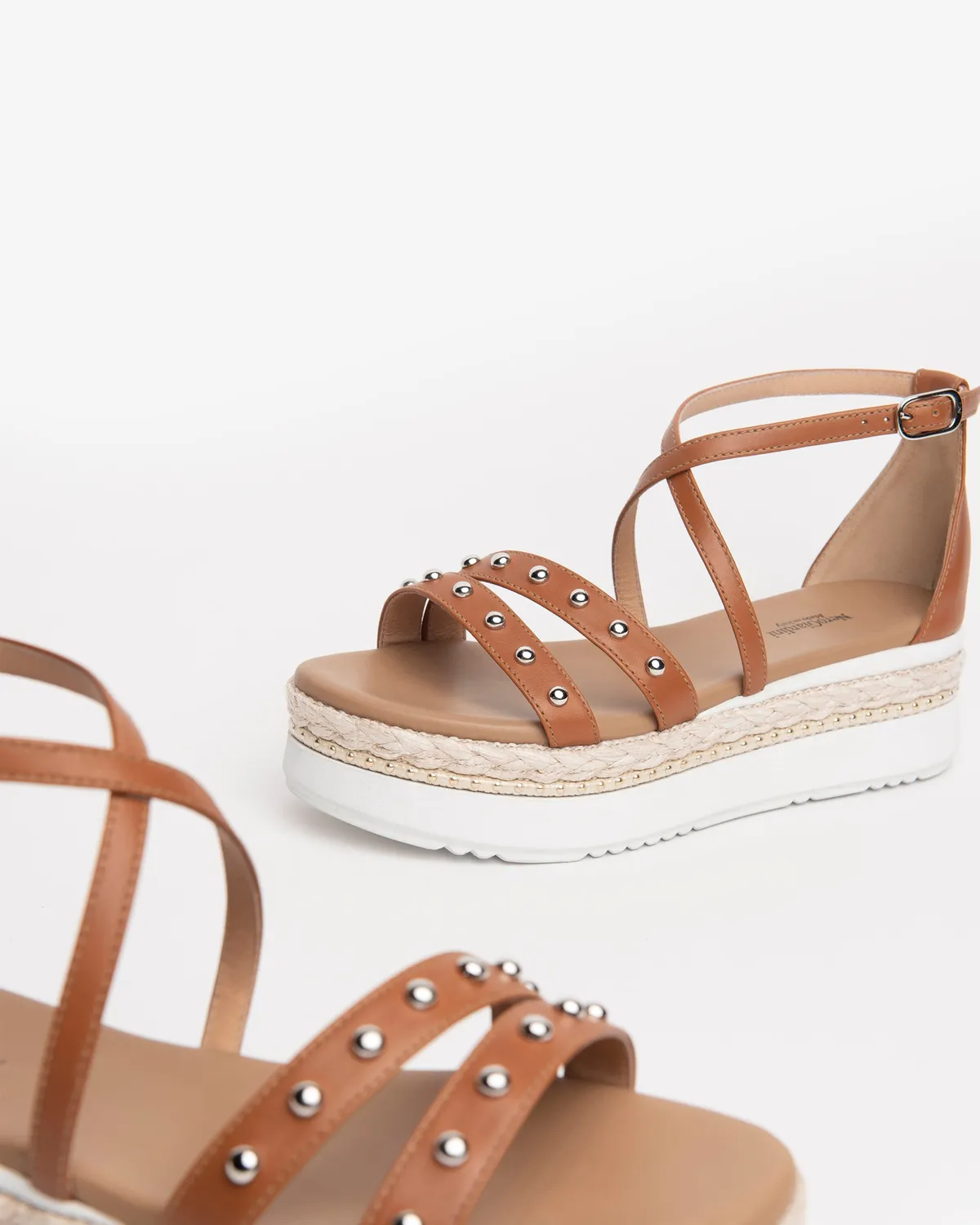 NeroGiardini sandale piele dama cu platforma 5 cm