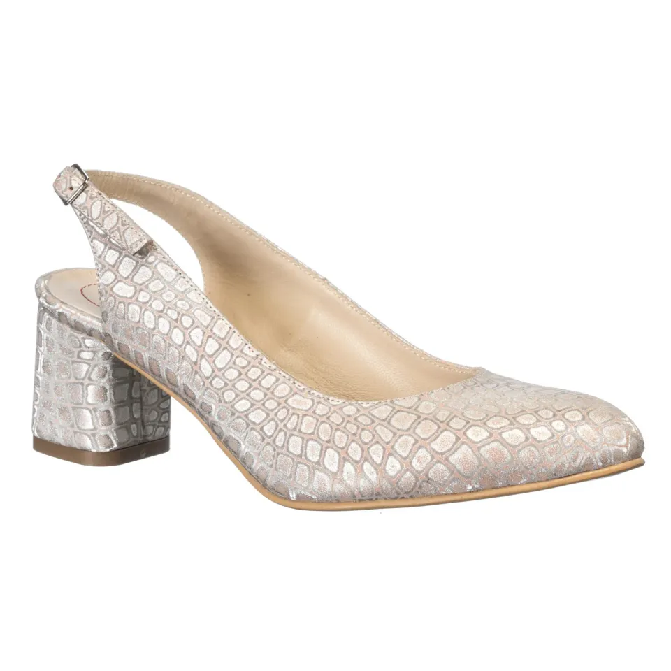 Catinca Shoes A22 PR sandale piele roz cu pietricele
