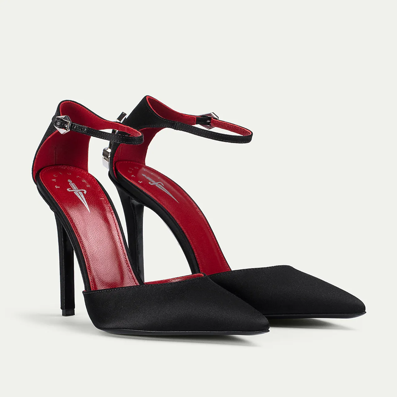 Cesare Paciotti Dagger Heel pantofi dama negru satin
