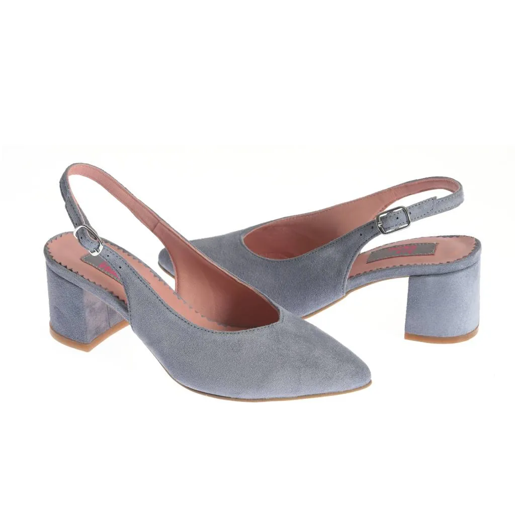 Ana Urbana New Orleans pantofi slingback albastri