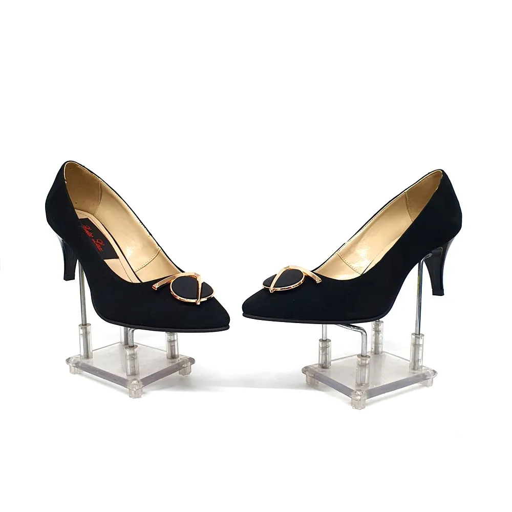 Catinca Shoes A24 NA pantofi dama piele antilopa negru