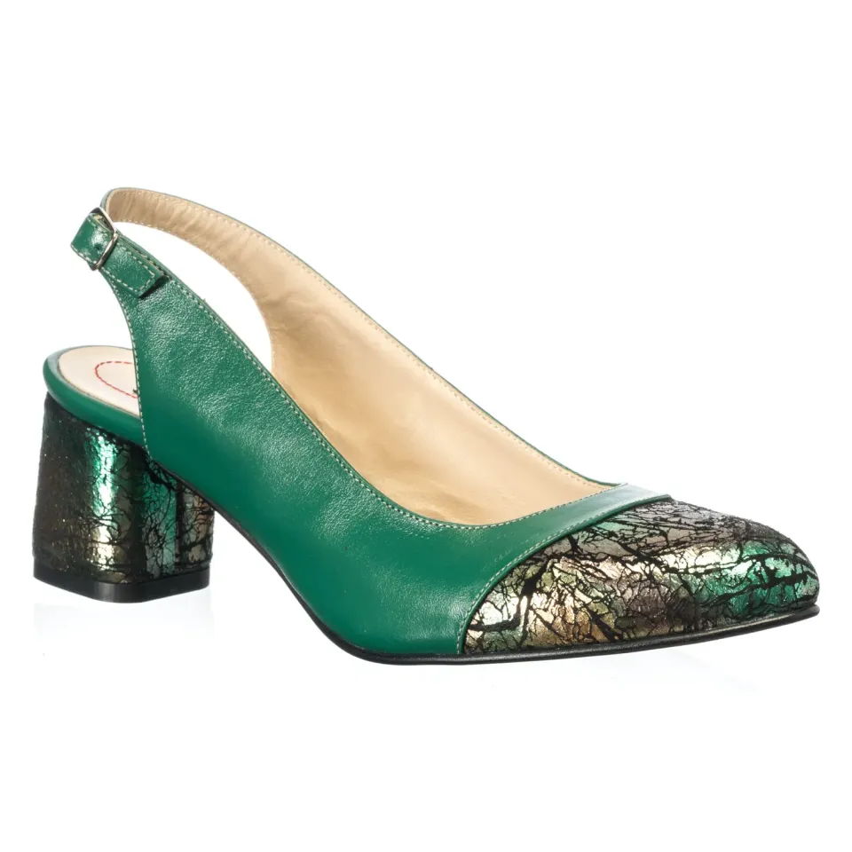 Catinca Shoes A55 VST sandale piele verde