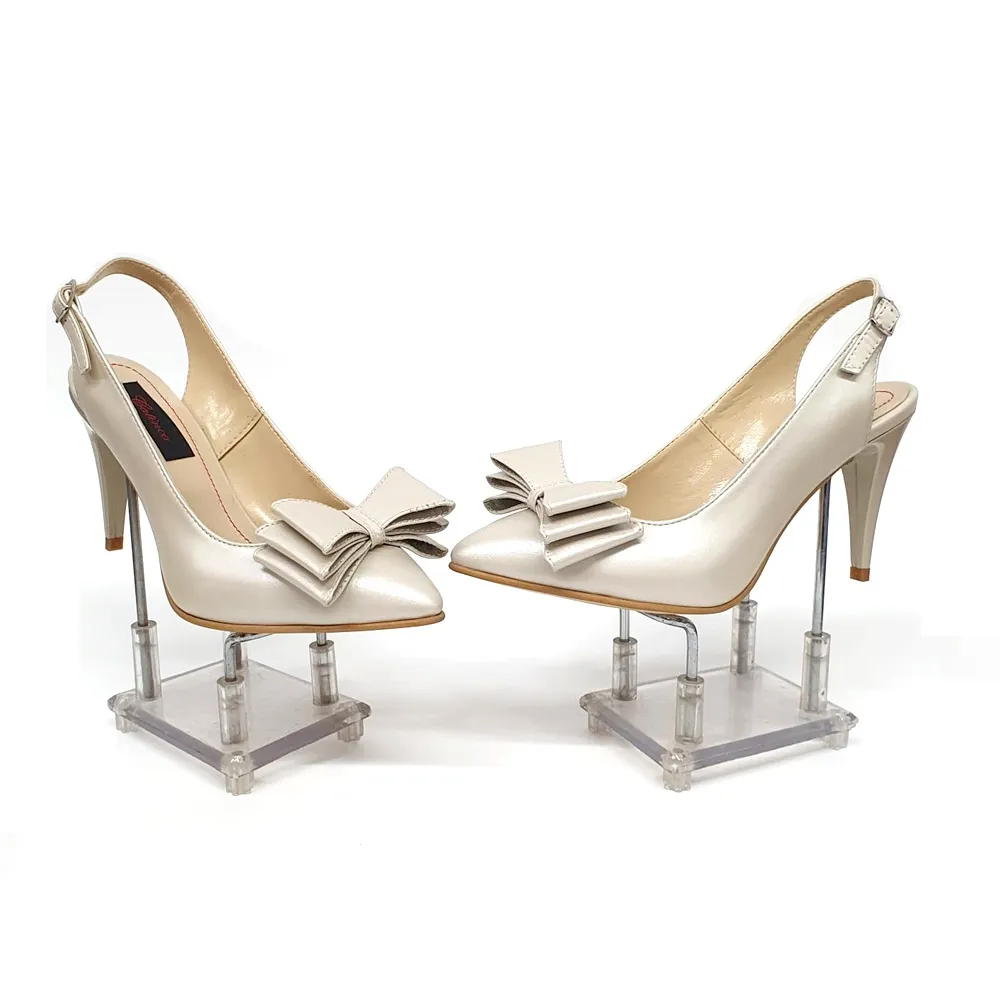 Catinca Shoes D17 BS sandale damă piele bej sidef