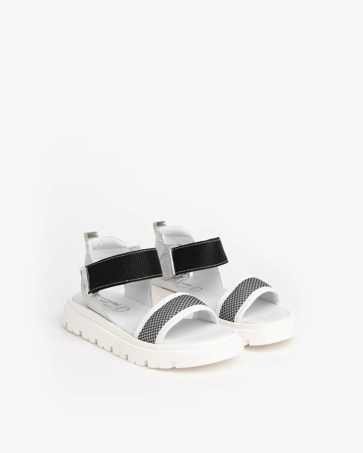 NeroGiardini sandale fete piele cu velcro