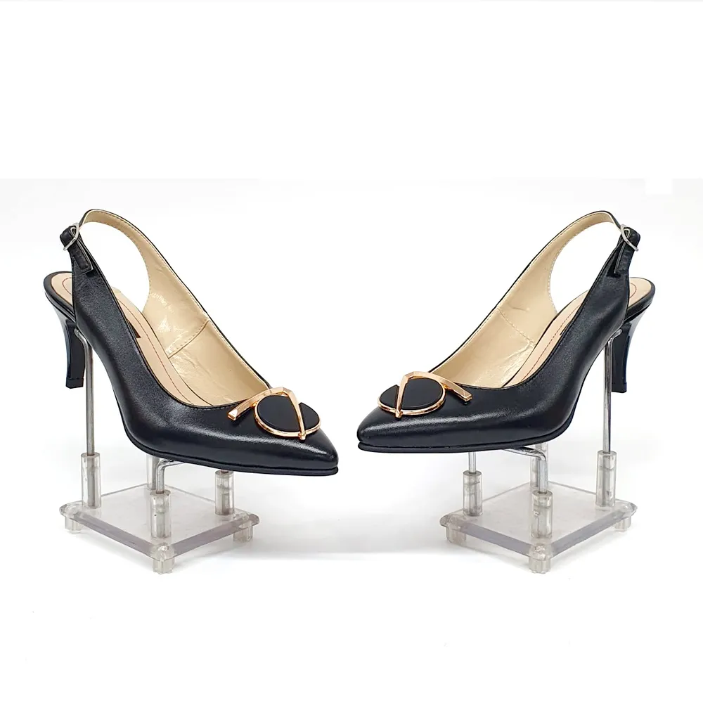 Catinca Shoes D23 NB sandale damă piele negru box