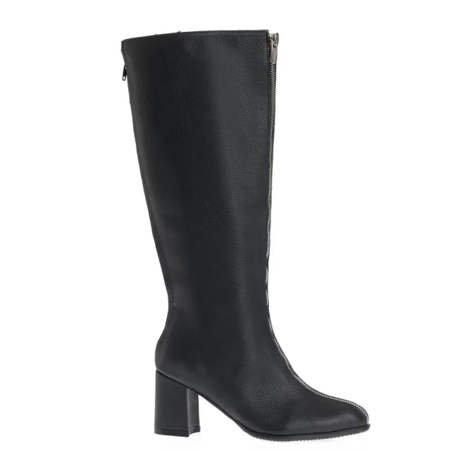 Ana Urbana Shoes Irina cizme negre piele toc gros