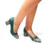Catinca Shoes A3 VBT pantofi dama piele verde traditional