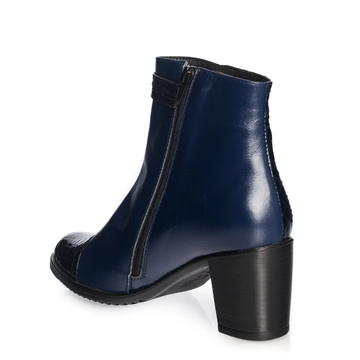 Catinca Shoes 80 BBNC ghete dama piele naturala albastru-negru