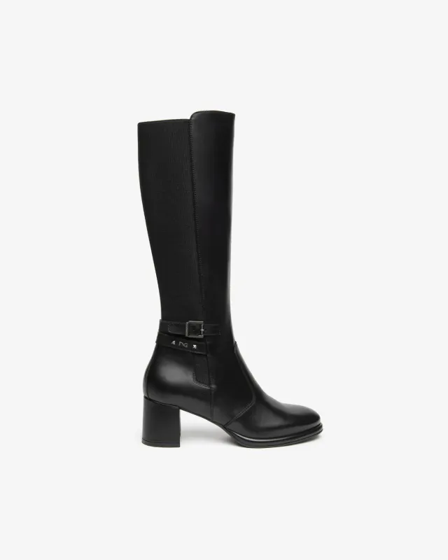 NeroGiardini cizme piele damă toc 60mm fermoar