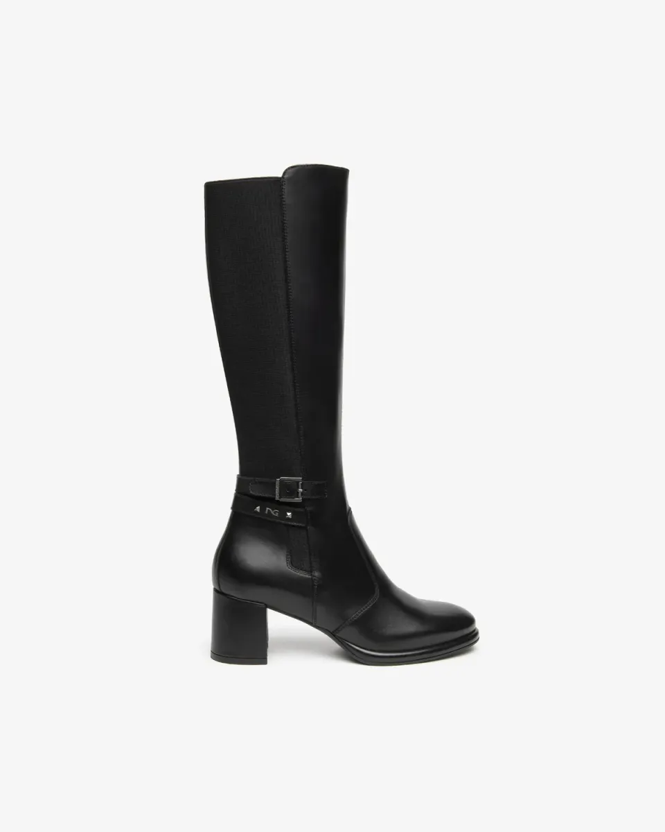 NeroGiardini cizme piele damă toc 60mm fermoar