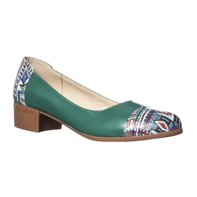 Catinca Shoes T6 VMT pantofi dama piele verde traditional
