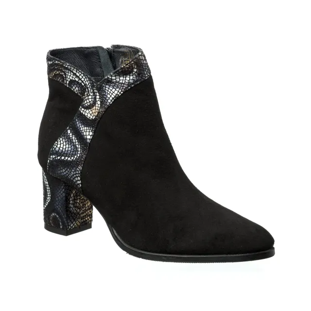 Catinca Shoes GX44 NAL ghete dama piele negru antilopa