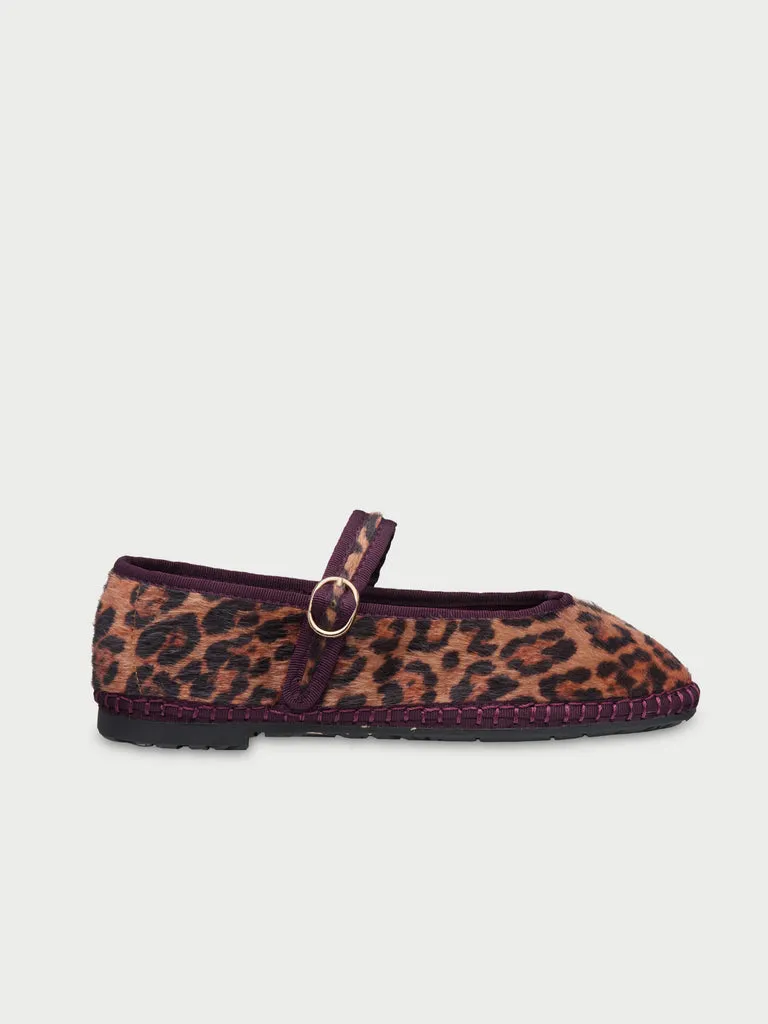 Flagelus Pierre Feline balerini leopard burgundy