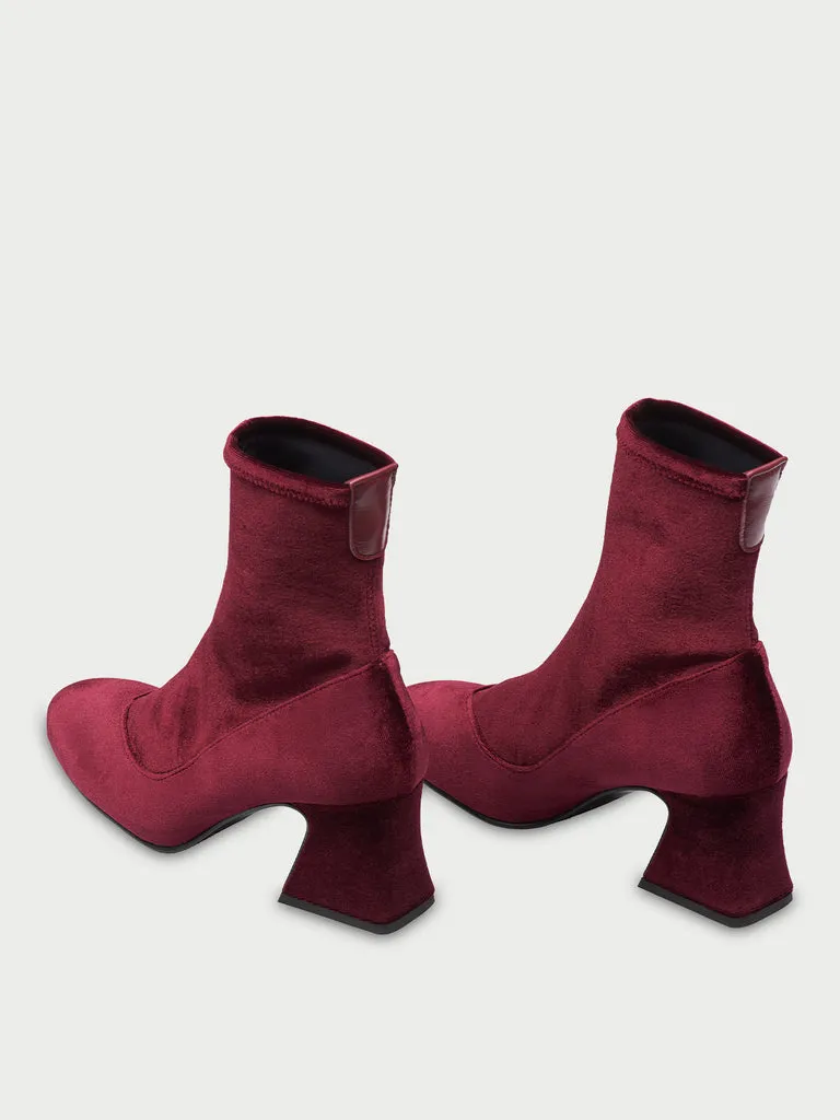 Flagelus D'Orsey Booty Garnet botine catifea grena