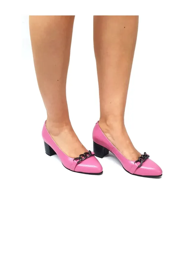 Catinca Shoes Roz Bizonat A11 RB pantofi piele naturala