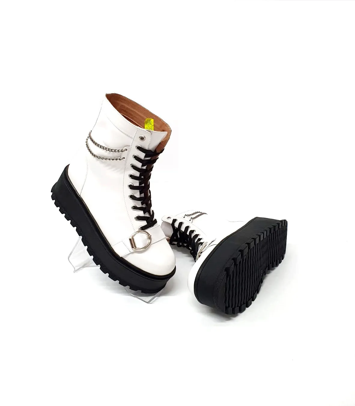 Catinca Shoes BC34 A bocanci dama piele naturala albi