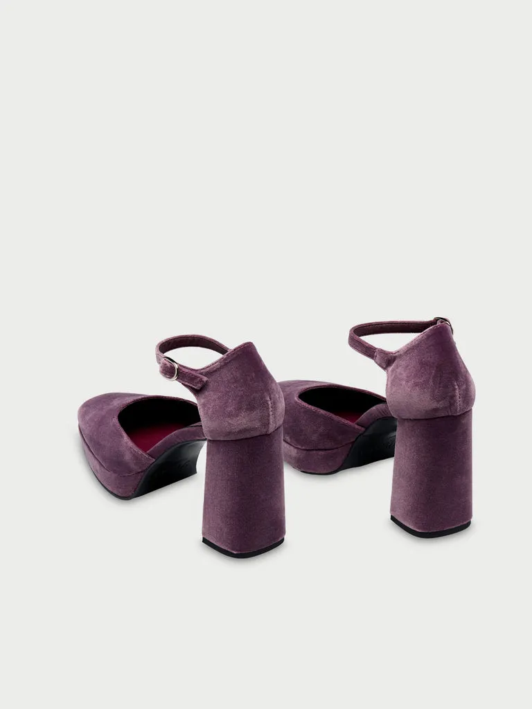 Flagelus Flamenco Heels pantofi lila catifea toc 9cm