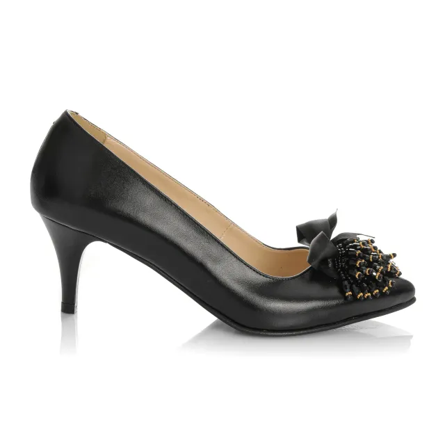 Catinca Shoes Negru Box A54 N pantofi piele naturala