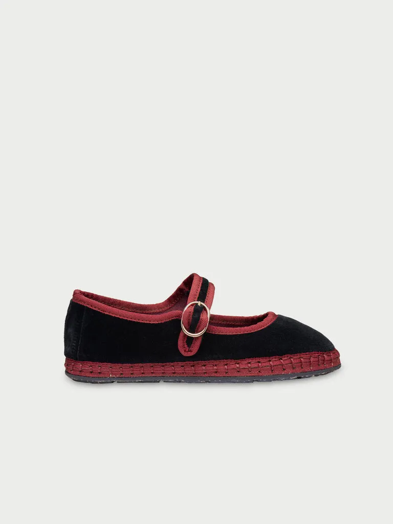 Flagelus Flaminia Kids pantofi copii bleumarin catifea