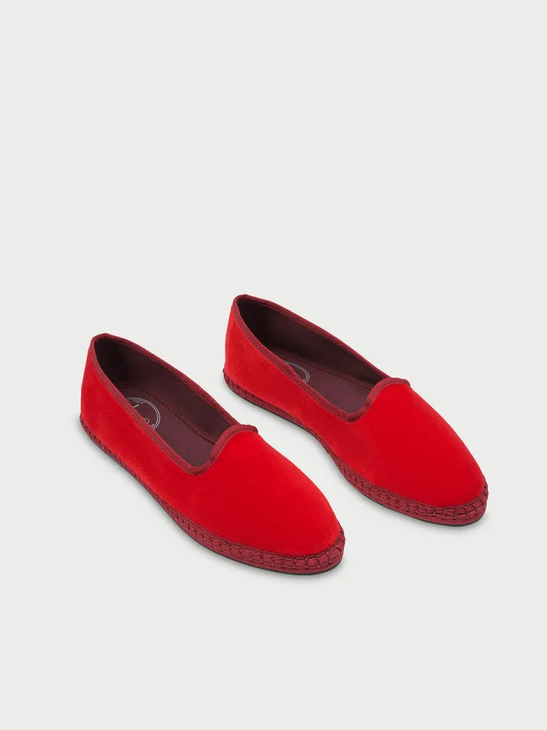 Flagelus Offred pantofi catifea rosu