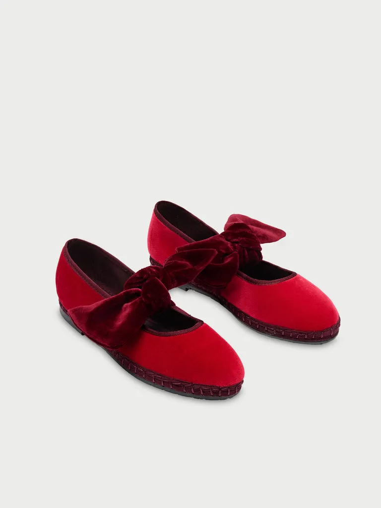 Flagelus Lyra Burgundy papuci catifea visiniu