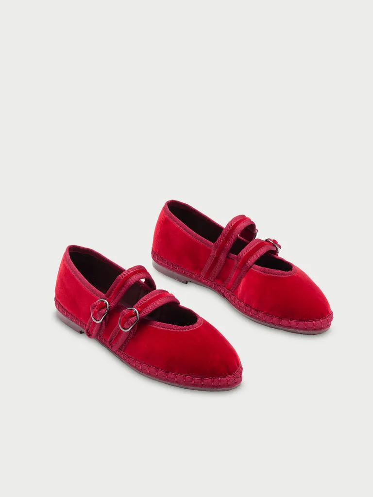 Flagelus Claire Red pantofi Mary Jane rosii