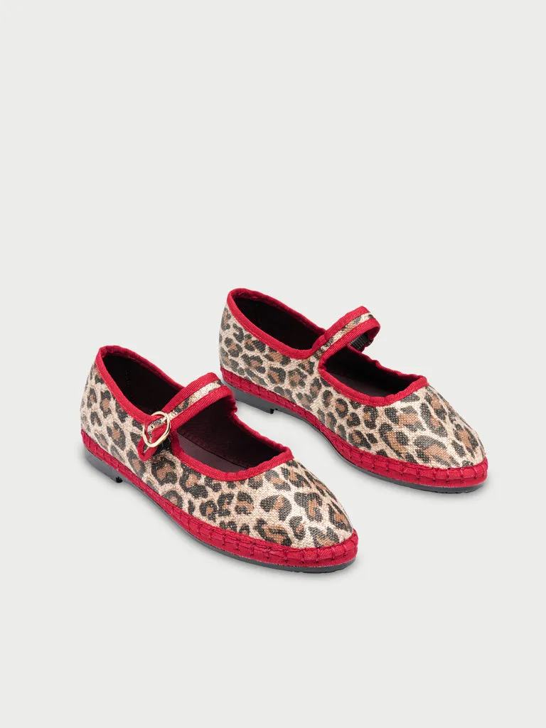 Flagelus Sheena pantofi Mary Jane animal print