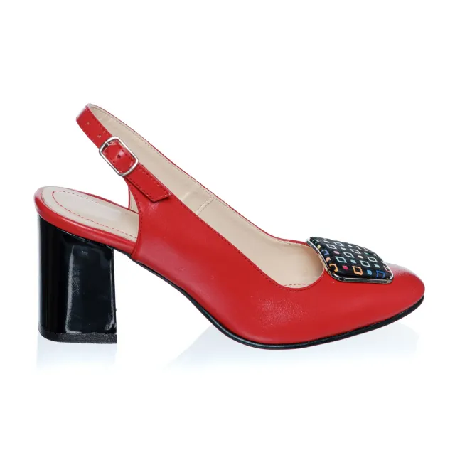 Catinca Shoes D35 RBPC sandale dama rosu box piele