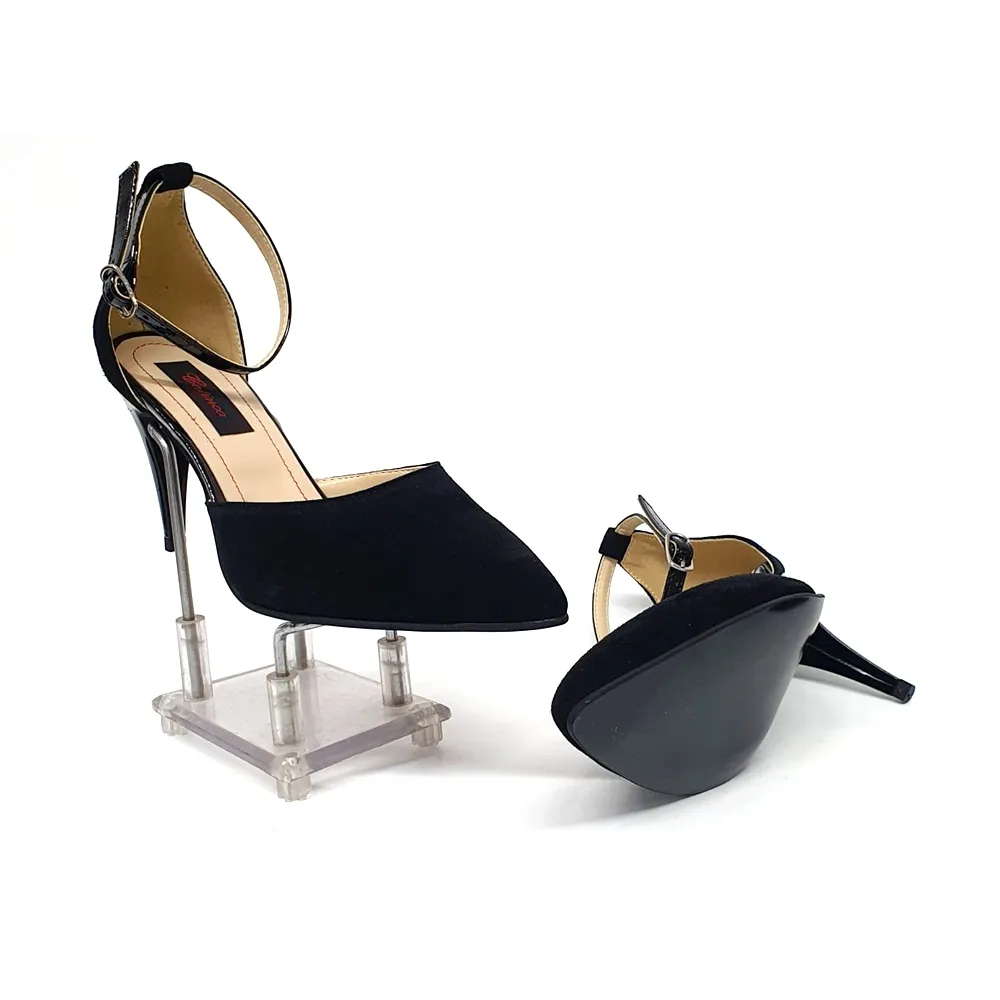 Catinca Shoes D19 NA sandale dama piele negru antilopa