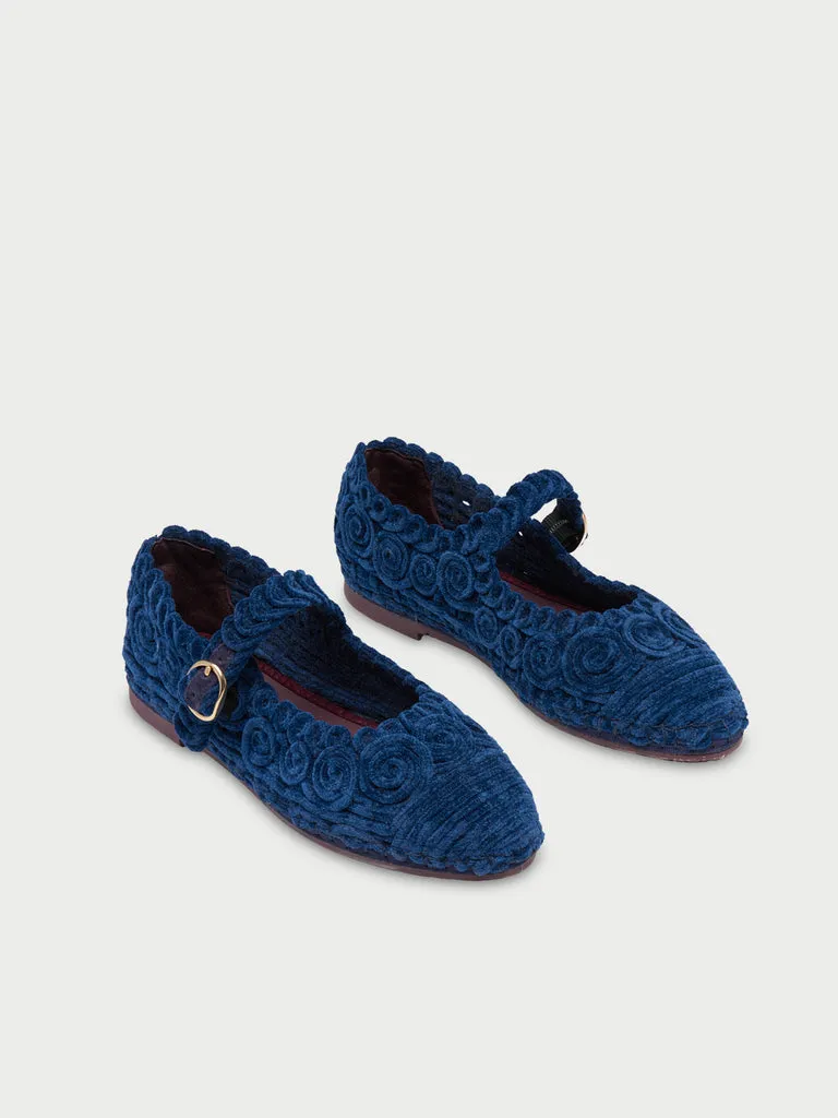 Flagelus Kyra Navy pantofi Mary Jane bleumarin