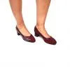 Catinca Shoes 208 BAPB pantofi damă bordo antilopă pietre piele