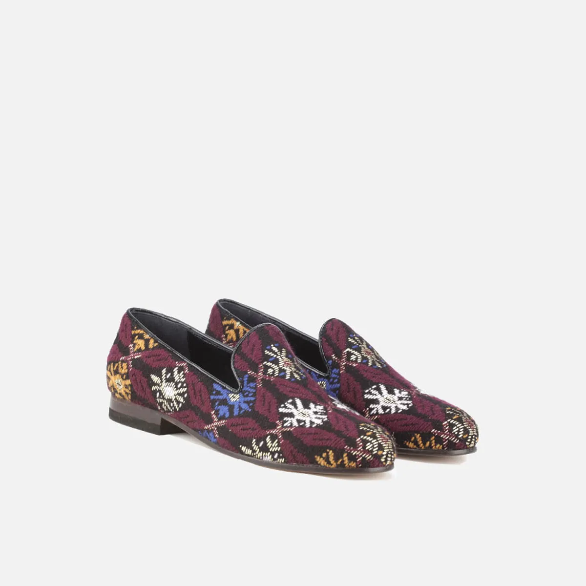 Cecilia Bringheli Positano pantofi slip-on textil ikat