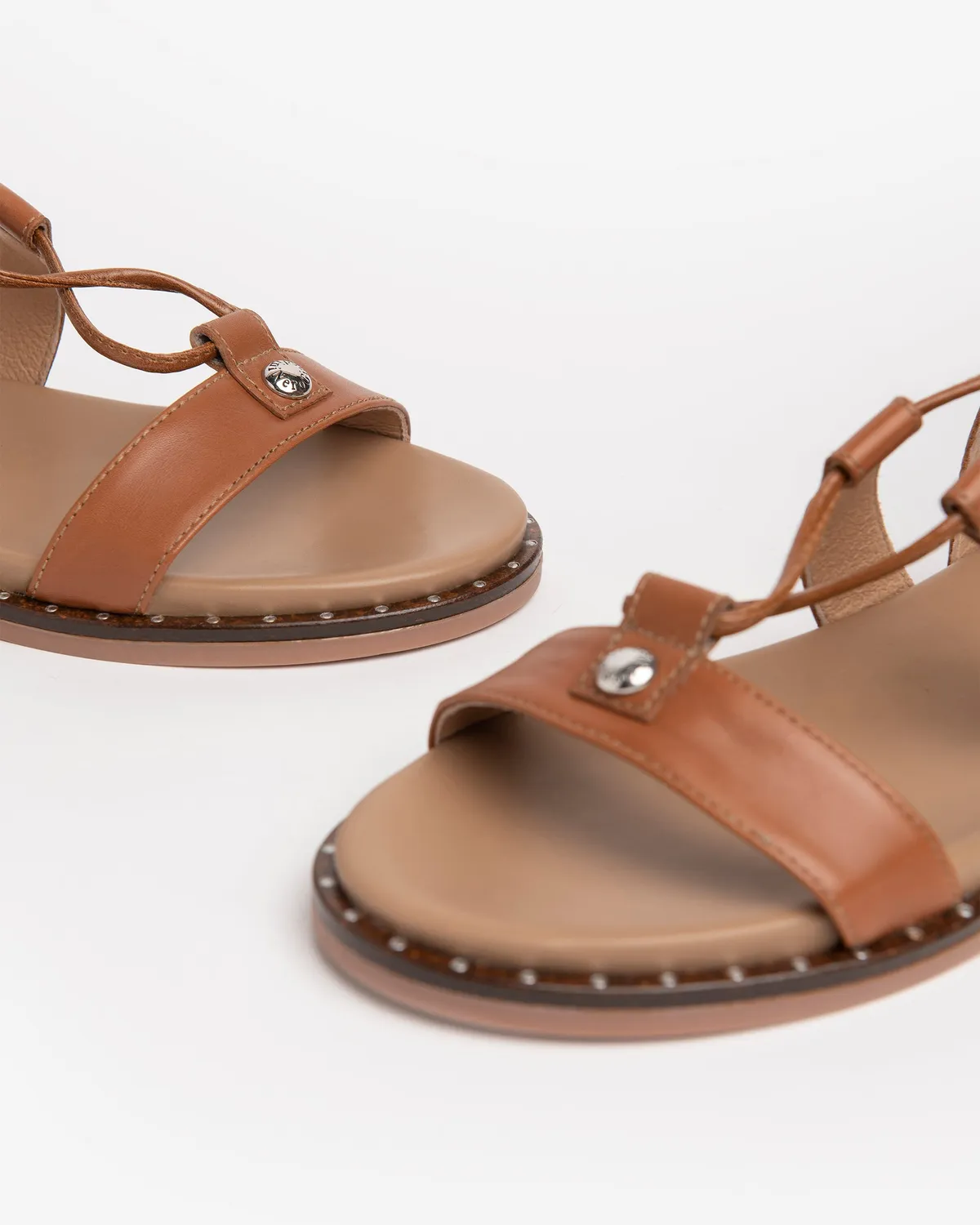 NeroGiardini Sandale piele dama gladiator plate