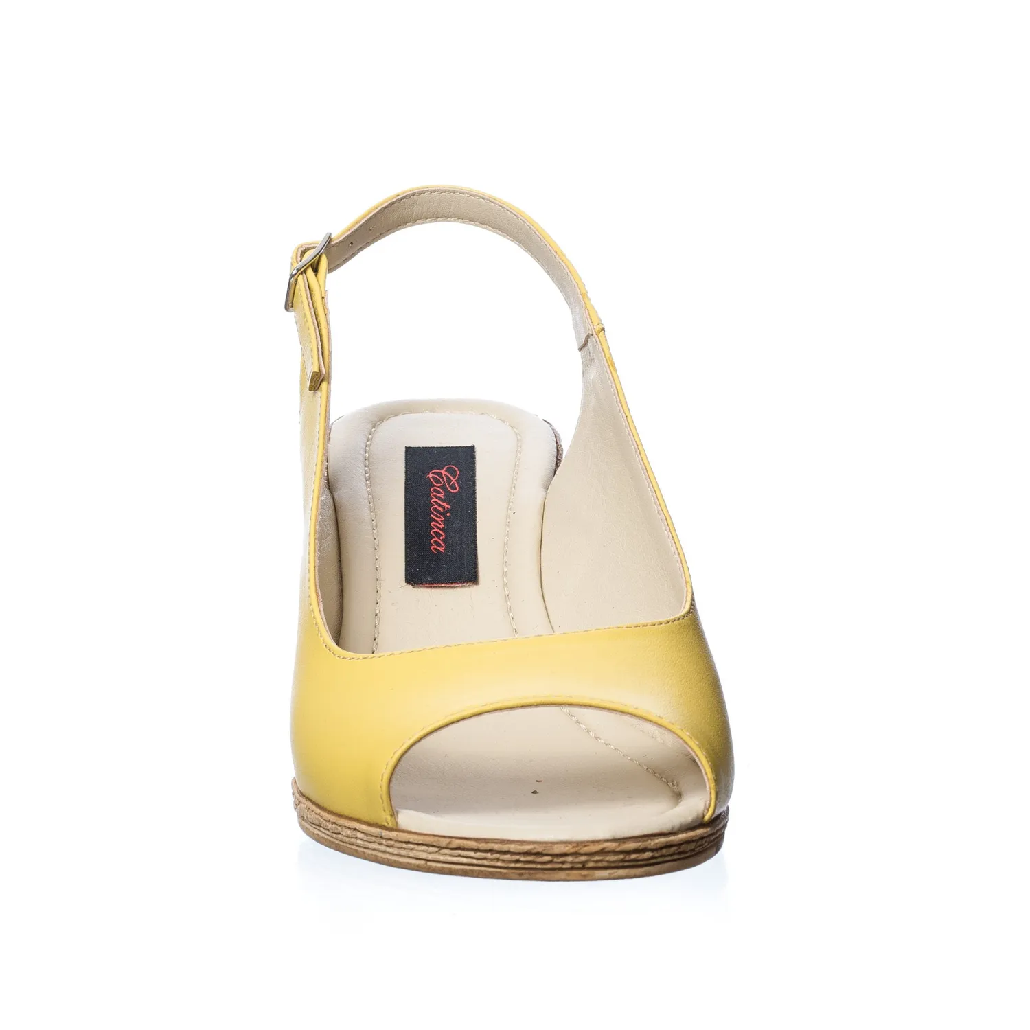 Catinca Shoes SP 30 G sandale dama galben piele naturala