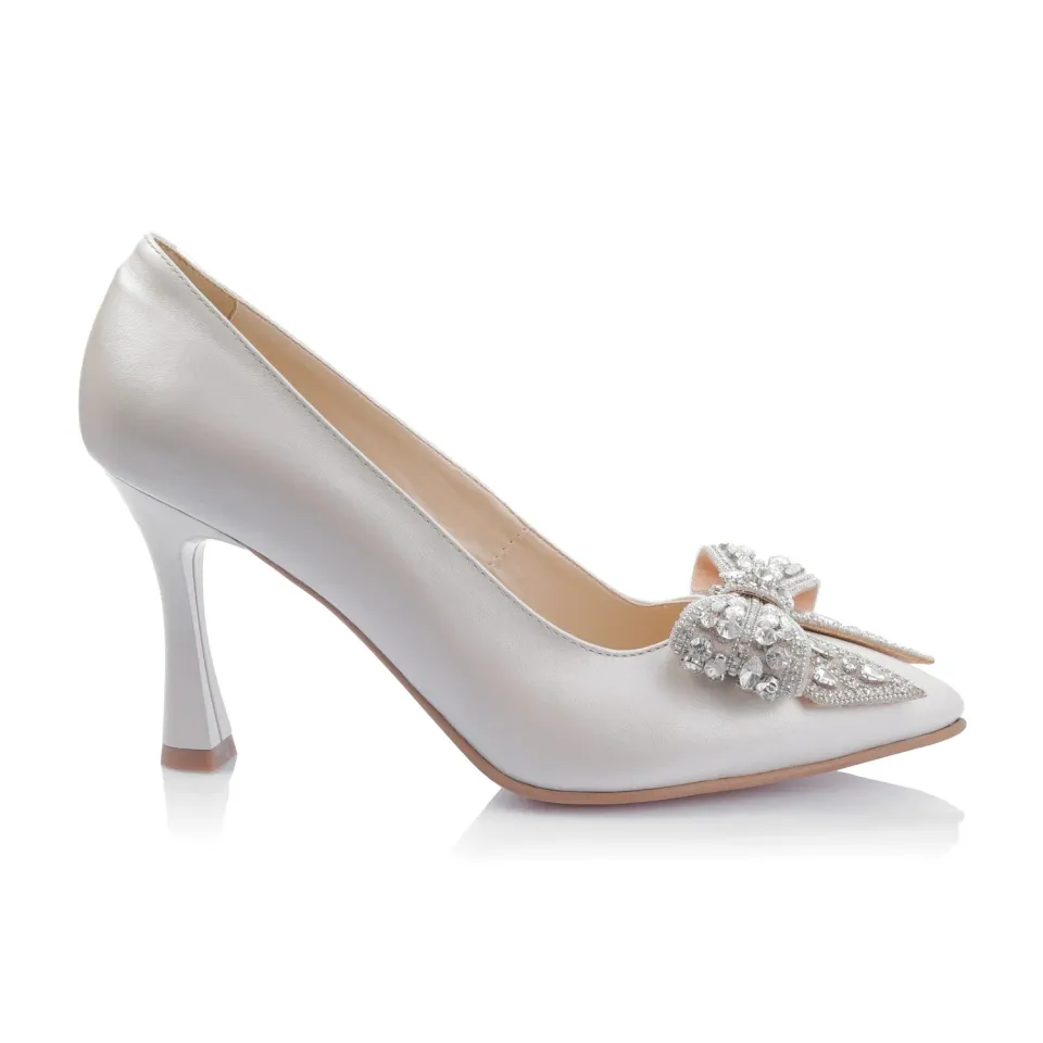 Catinca Shoes A66 BS pantofi dama piele bej sidef