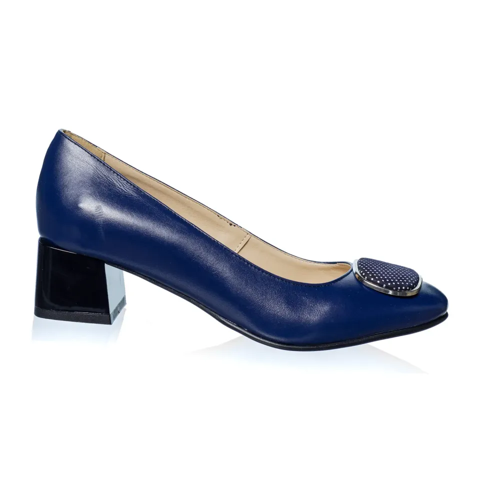 Catinca Shoes A21 BPA pantofi bleu buline piele