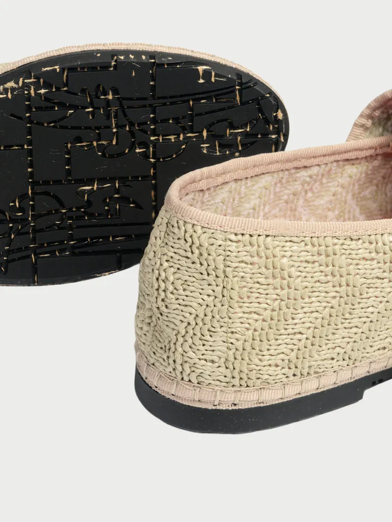 Flagelus Sophie Raffia Nude balerini rafie gri