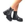 Catinca Shoes BC25 SN bocanci dama piele naturala sarpe negru